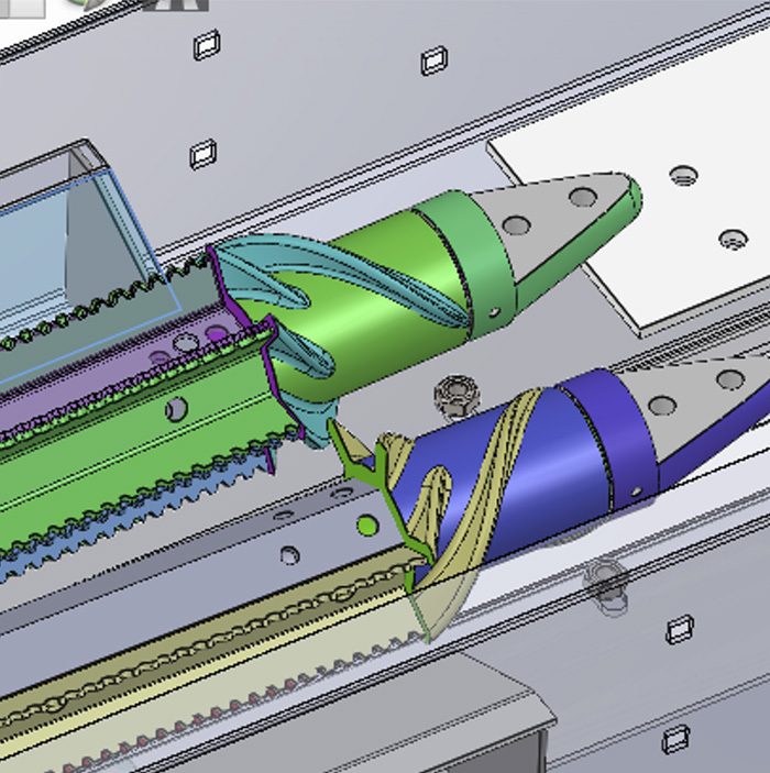 螺旋葉片拉莖輥頭